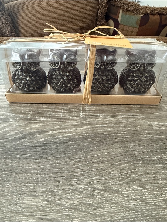Luxe Habitat Other - Habitat Brown Owl Candle Set - Pack of 4 Decorative Owls